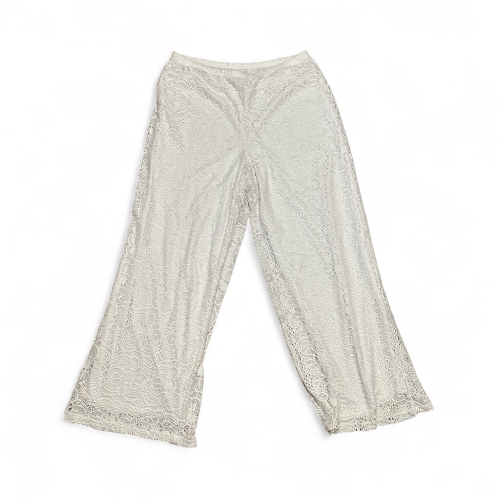 Cato Women’s Fully Lined White Lace Detail Pants Size 18/20W